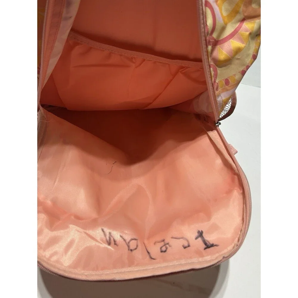 Wonder Nation 16” Backpack With Exterior&Interior Pockets Peach Yellow Floral